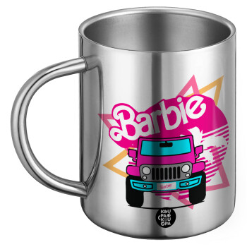 Barbie car, Ανοξείδωτη Μεταλλική Κούπα 450ml - Διπλού Τοιχώματος