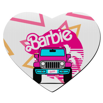 Barbie car, Mousepad heart 23x20cm