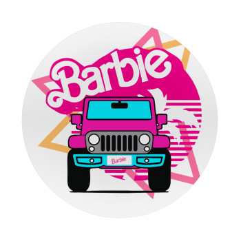 Barbie car, Mousepad Στρογγυλό 20cm