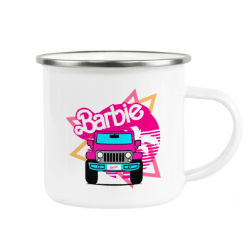 Barbie car, Κούπα Μεταλλική εμαγιέ λευκη 360ml
