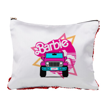 Barbie car, Τσαντάκι νεσεσέρ με πούλιες (Sequin) Κόκκινο