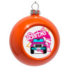 Στολίδι Χριστουγεννιάτικη μπάλα δένδρου Πορτοκαλί 8cm
