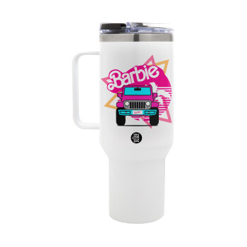 Barbie car, Mega Stainless steel Tumbler with lid, double wall 1,2L