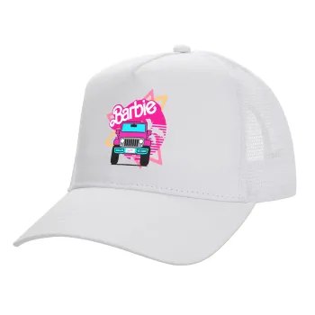 Barbie car, Καπέλο Ενηλίκων Structured Trucker, με Δίχτυ, ΛΕΥΚΟ (100% ΒΑΜΒΑΚΕΡΟ, ΕΝΗΛΙΚΩΝ, UNISEX, ONE SIZE)
