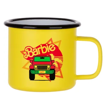 Barbie car, Κούπα Μεταλλική εμαγιέ ΜΑΤ Κίτρινη 360ml