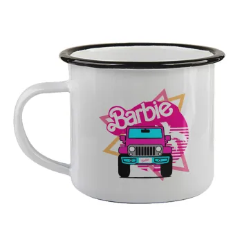 Barbie car, Κούπα εμαγιέ με μαύρο χείλος 360ml