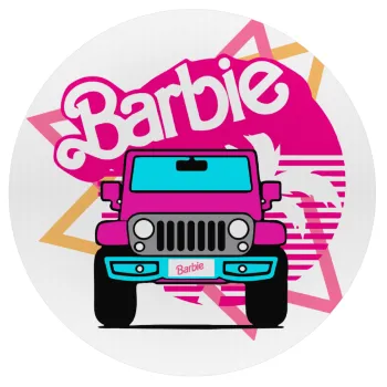 Barbie car, Mousepad Round 20cm