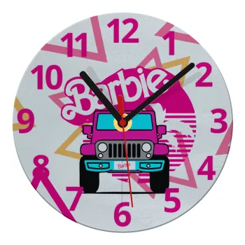 Barbie car, Ρολόι τοίχου γυάλινο (20cm)