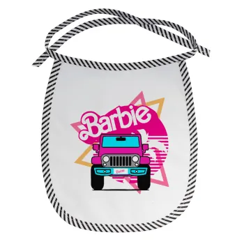 Barbie car, Σαλιάρα μωρού αλέκιαστη με κορδόνι Μαύρη
