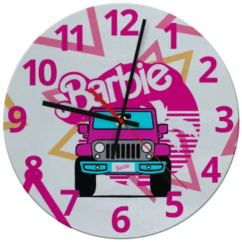 Barbie car, Ρολόι τοίχου γυάλινο (30cm)