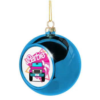 Barbie car, Blue Christmas tree ball ornament 8cm