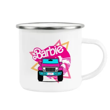 Barbie car, Κούπα Μεταλλική εμαγιέ λευκη 360ml