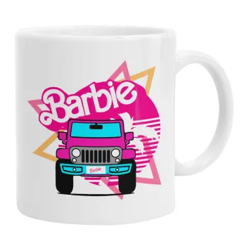 Barbie car, Ceramic coffee mug, 330ml