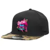 Καπέλο Ενηλίκων Flat Snapback Μαύρο/Παραλλαγή, (100% ΒΑΜΒΑΚΕΡΟ TWILL, ΕΝΗΛΙΚΩΝ, UNISEX, ONE SIZE)