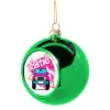 Στολίδι Χριστουγεννιάτικη μπάλα δένδρου Πράσινη 8cm