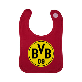 BVB Dortmund, Σαλιάρα με Σκρατς Κόκκινη 100% Organic Cotton (0-18 months)