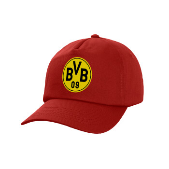 BVB Μπορούσια Ντόρτμουντ , Καπέλο Baseball, 100% Βαμβακερό, Low profile, Κόκκινο