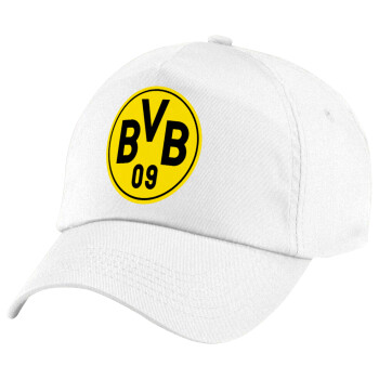 BVB Μπορούσια Ντόρτμουντ , Καπέλο παιδικό Baseball, 100% Βαμβακερό Twill, Λευκό (ΒΑΜΒΑΚΕΡΟ, ΠΑΙΔΙΚΟ, UNISEX, ONE SIZE)