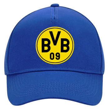 BVB Dortmund, Ultimate Adult Hat BLUE, (100% COTTON DRILL, ADULT, UNISEX, ONE SIZE)