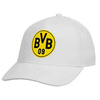 BVB Μπορούσια Ντόρτμουντ , Καπέλο παιδικό Baseball, Drill, Λευκό (100% ΒΑΜΒΑΚΕΡΟ, ΠΑΙΔΙΚΟ, UNISEX, ONE SIZE)