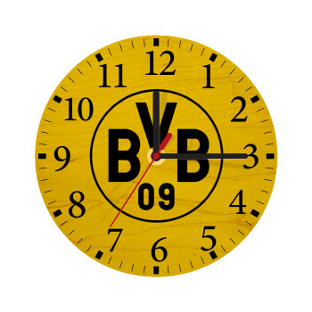 BVB Μπορούσια Ντόρτμουντ , Ρολόι τοίχου ξύλινο plywood (20cm)