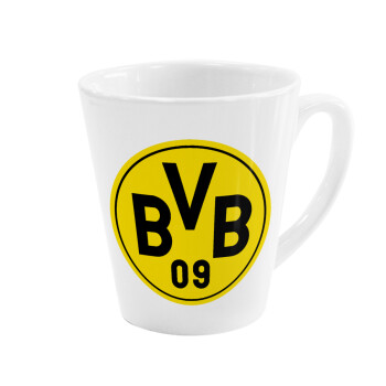 BVB Dortmund, Κούπα κωνική Latte Λευκή, κεραμική, 300ml