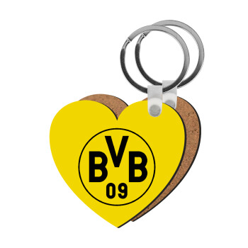BVB Dortmund, Μπρελόκ Ξύλινο καρδιά MDF