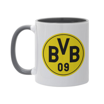BVB Dortmund, Mug colored grey, ceramic, 330ml