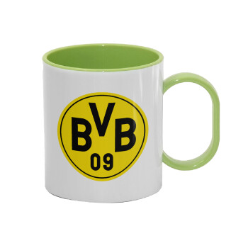BVB Dortmund, Κούπα (πλαστική) (BPA-FREE) Polymer Πράσινη για παιδιά, 330ml