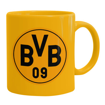 BVB Dortmund, Ceramic coffee mug yellow, 330ml (1pcs)