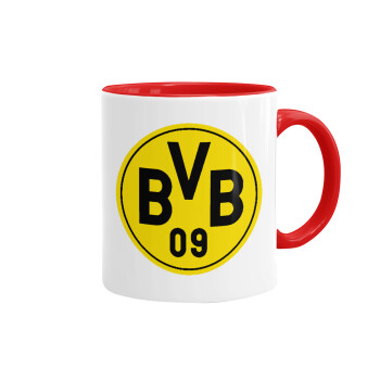 BVB Dortmund, Mug colored red, ceramic, 330ml