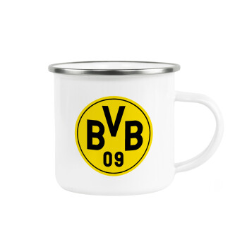 BVB Dortmund, Metallic enamel cup white 360ml