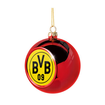 BVB Μπορούσια Ντόρτμουντ , Χριστουγεννιάτικη μπάλα δένδρου Κόκκινη 8cm