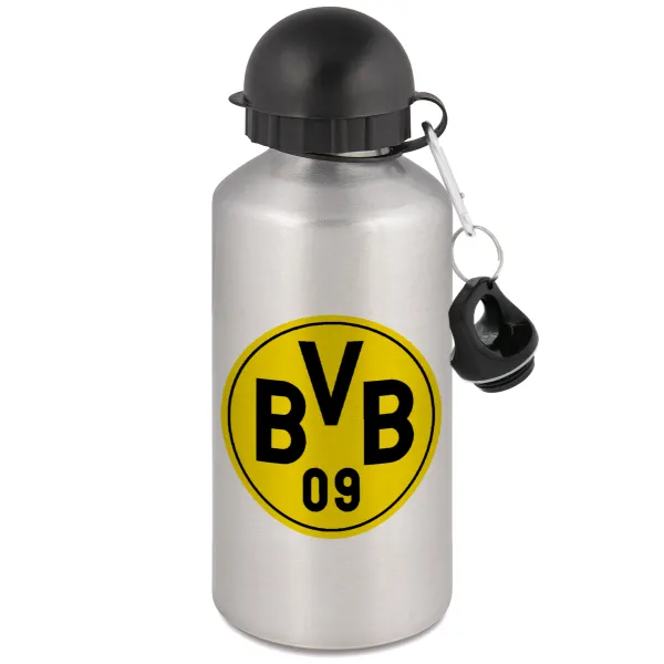 BVB Μπορούσια Ντόρτμουντ — Μεταλλικό παγούρι νερού, Ασημένιο, αλουμινίου 500ml