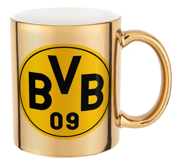 BVB Dortmund — Mug ceramic, gold mirror, 330ml