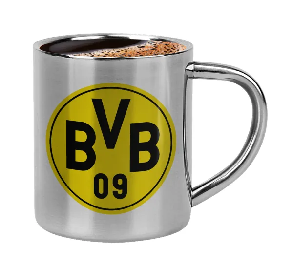 BVB Dortmund — Double-wall metal cup for espresso (220ml)