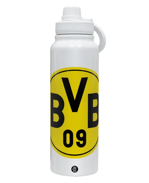 BVB Μπορούσια Ντόρτμουντ — Θερμός 1L Ανοξείδωτο με Βάση Κινητού & Διπλά Τοιχώματα