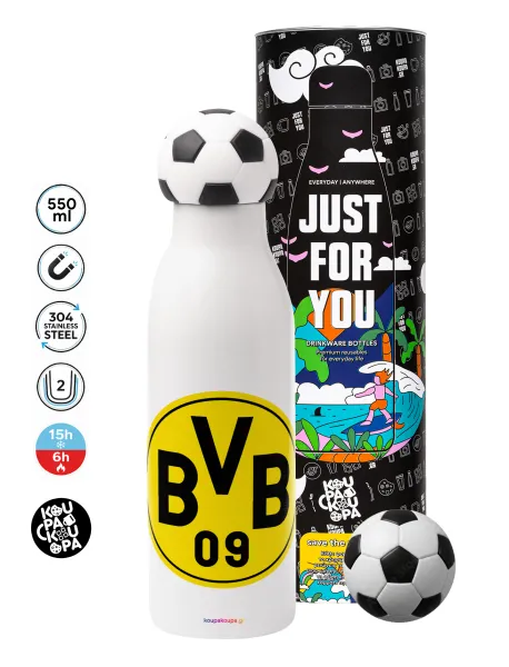 BVB Dortmund — Soccer Metal mug thermos, double wall, 550ml