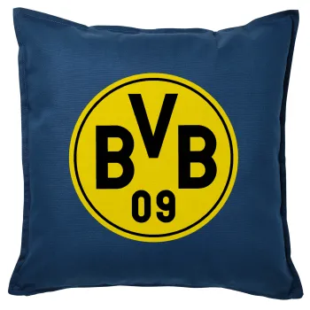 BVB Dortmund, Sofa cushion Blue 50x50cm includes filling