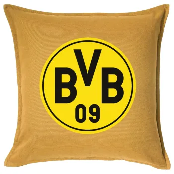 BVB Dortmund, Sofa cushion YELLOW 50x50cm includes filling