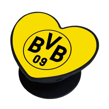BVB Μπορούσια Ντόρτμουντ , Phone Holders Stand  καρδιά Μαύρο Βάση Στήριξης Κινητού στο Χέρι