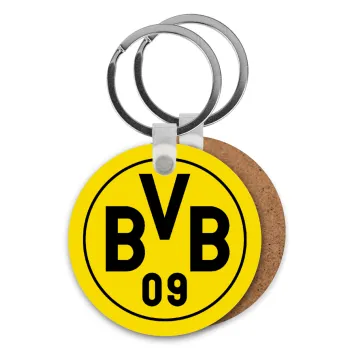 BVB Dortmund, Μπρελόκ Ξύλινο στρογγυλό MDF Φ5cm
