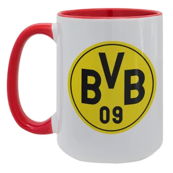 BVB Dortmund, Κούπα Mega 15oz, κεραμική Κόκκινη, 450ml