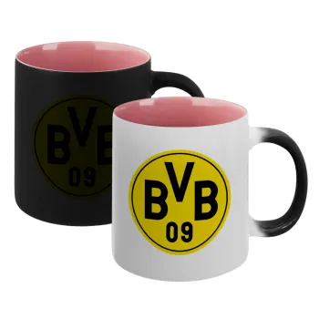 BVB Dortmund, Κούπα Μαγική εσωτερικό ΡΟΖ, κεραμική 330ml που αλλάζει χρώμα με το ζεστό ρόφημα