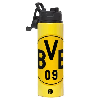 BVB Μπορούσια Ντόρτμουντ , Μεταλλικό παγούρι νερού με καπάκι ασφαλείας, αλουμινίου 850ml