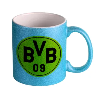 BVB Μπορούσια Ντόρτμουντ , Κούπα Σιέλ Glitter που γυαλίζει, κεραμική, 330ml