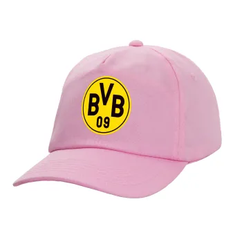 BVB Dortmund, Adult Baseball Cap, 100% Cotton, PINK (COTTON, ADULT, UNISEX, ONE SIZE)