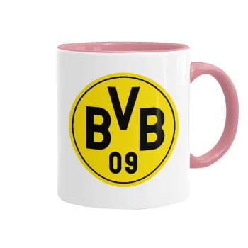 BVB Μπορούσια Ντόρτμουντ , Κούπα χρωματιστή ροζ, κεραμική, 330ml