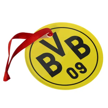 BVB Dortmund, Christmas ornament glass 9cm