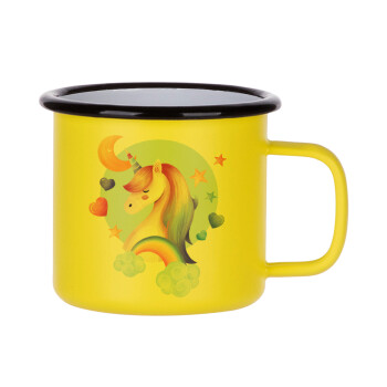 Μονόκερος, Κούπα Μεταλλική εμαγιέ ΜΑΤ Κίτρινη 360ml